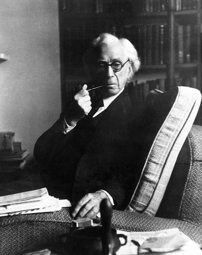 Photograph of Bertrand Russell in 1954