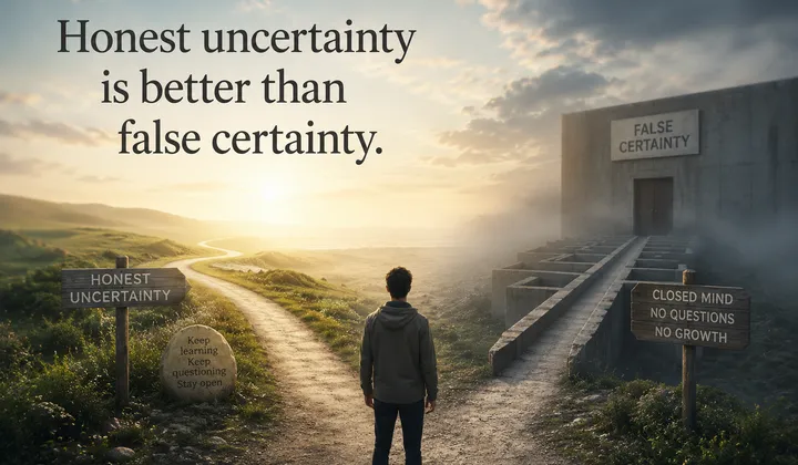 Honest uncertainty is better than false certainty